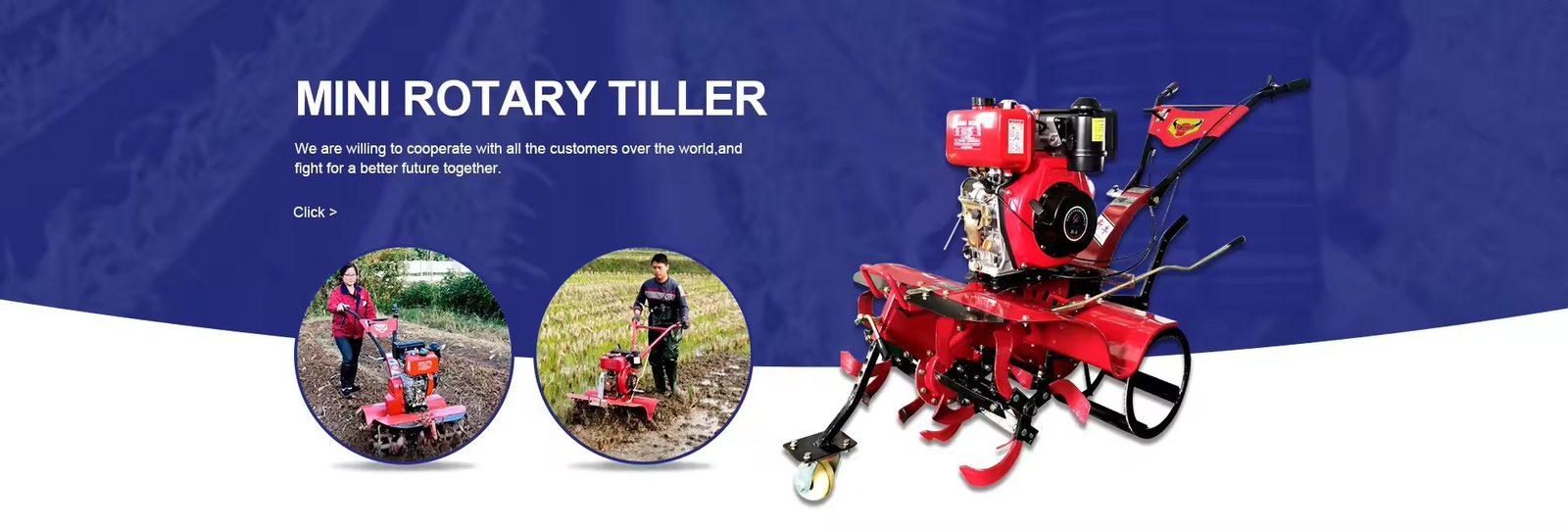 Mini Tiller giratorio