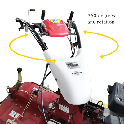 Cuatro ruedas motrices de cultivo manual Puah diesel Mini Tiller cultivador para huerto