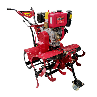 Fácil de operar con tracción a las cuatro ruedas motor diesel Mini Tiller 85 KG cultivador para la agricultura