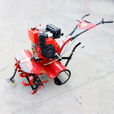 Fácil de operar con tracción a las cuatro ruedas motor diesel Mini Tiller 85 KG cultivador para la agricultura