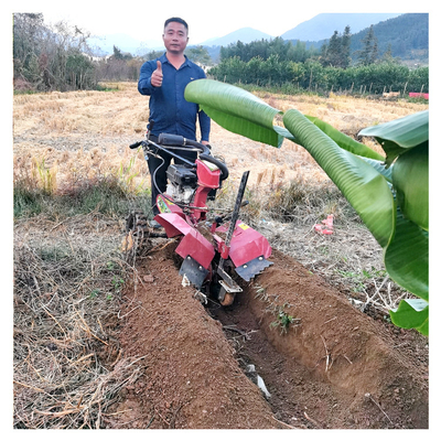 Tiller de micro-potencia de gasolina de huerto para la excavación de más de 10 cm de ancho 145 * 62 * 85 cm de tamaño