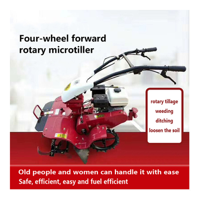 4WD Mini Power Tiller 7hp pequeño cultivador de malezas rotativas para el cultivo preciso