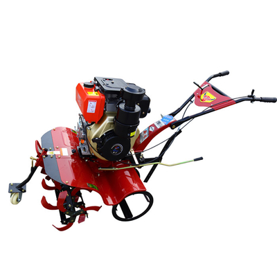 Mini Tiller versátil con tracción a las cuatro ruedas para campos de arroz y tierra seca