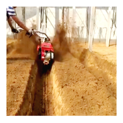 Granja de cultivo de trincheras con ancho de excavación ajustable con motor diesel para agricultura de precisión