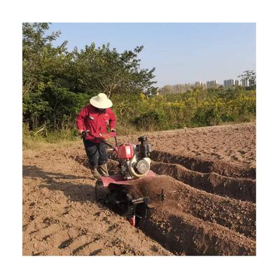 Mini Power Tiller Cultivator para la agricultura 186F con transmisión de todas las marchas y tracción a las cuatro ruedas