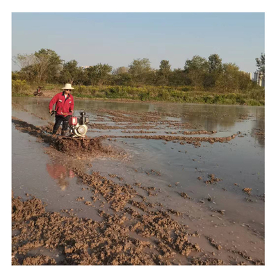 Mini Power Tiller Cultivator para la agricultura 186F con transmisión de todas las marchas y tracción a las cuatro ruedas