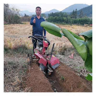 Operación de ahorro de mano de obra con tracción a cuatro ruedas Tiller con más de 10 cm de ancho de tiling