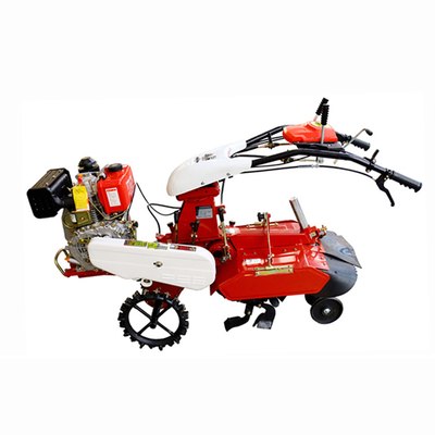 Tracción a las cuatro ruedas empuje manual alto nivel de seguridad motor diésel Mini Tiller