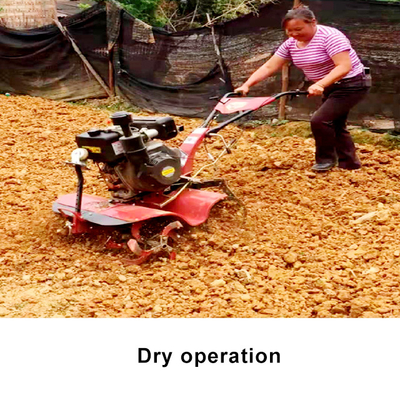 Velocidad de trabajo 4KM/H Inicio manual cultivador manual para trabajo agrícola y jardinero conveniente