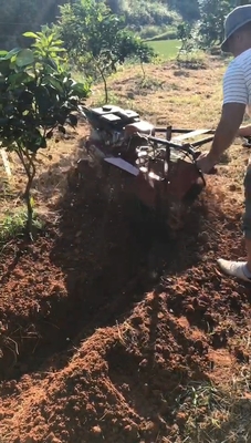 Ancho de trabajo de 70 cm Máquina de extirpación de hojas con tracción a cuatro ruedas de tipo de gasolina para huerto