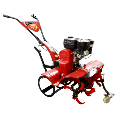 Mini Tiller de gasolina de ancho de trabajo ajustable para cultivo versátil