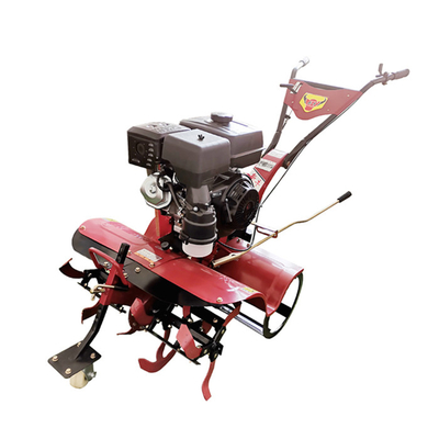 Motor de gasolina con tracción a cuatro ruedas 170F Mini Power Tiller Cultivator para granja y jardín