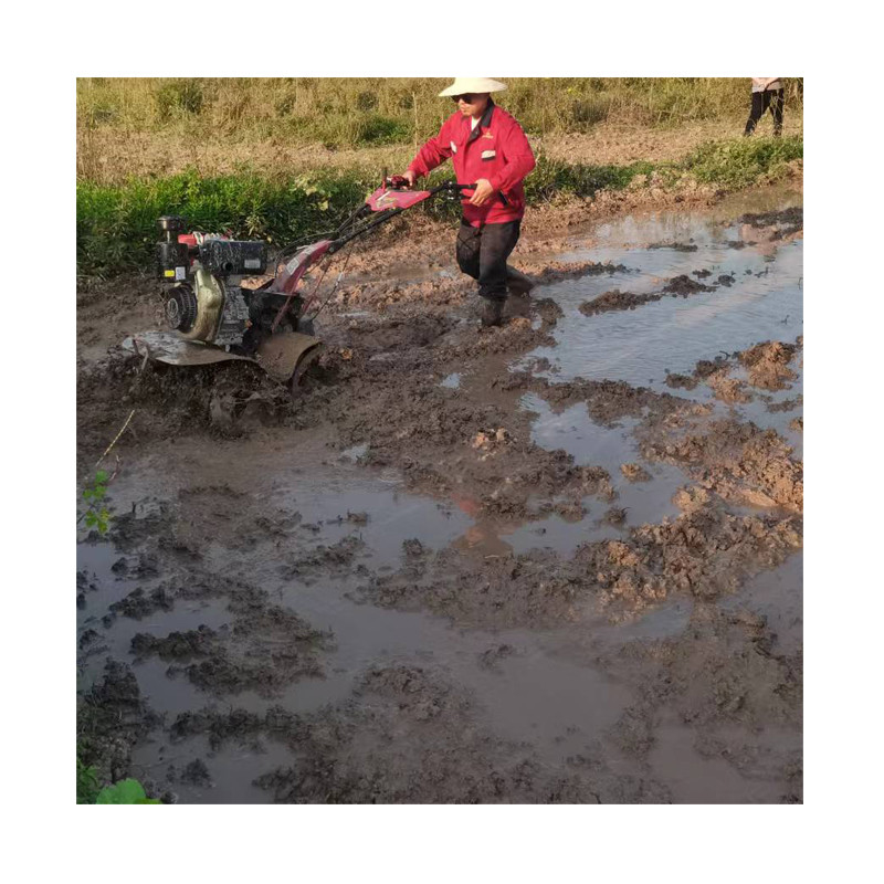 Inicio 75 KG Nuevo diseño de motor de gasolina con tracción a las cuatro ruedas Mini Power Tiller Cultivator