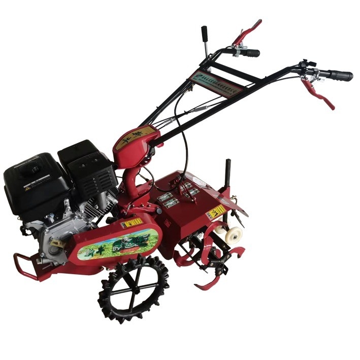 177F Motor de gasolina con tracción a las cuatro ruedas Mini Power Tiller Cultivator para granja y jardín