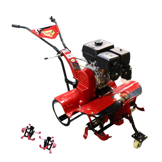 Pequeña potencia último diseño de cuatro ruedas motrices Mini Power Tiller para el cultivo de la granja en casa