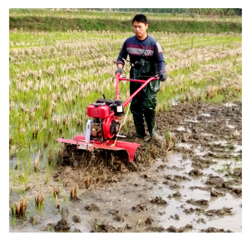 Máquinas agrícolas de alto nivel de seguridad Mini Tiller con ancho de trabajo de 45-85 cm
