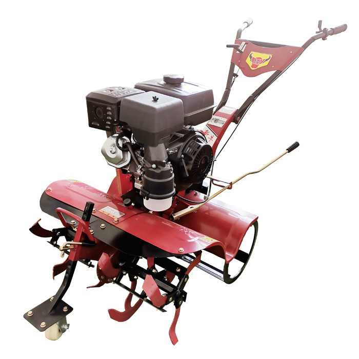 Durable 170F motor de gasolina con tracción en las cuatro ruedas cultivador de granja para campos de arroz y tierra seca 65 KG